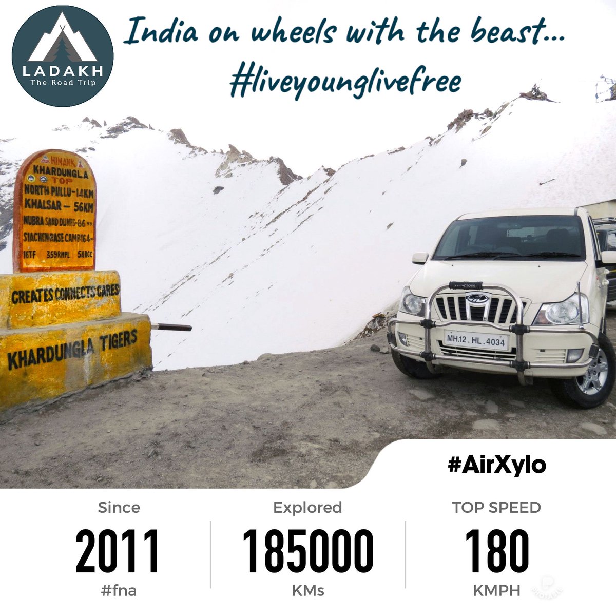 latitudesin's tweet photo. #fnaevent #OrganIndia #ladakh #roadtrip #foodandadventure #mahindra #AirXylo #xylo #bridgestone #hella #liveyounglivefree #withyouhumesha #khardungla #topoftheworld #worldshighestroad #himank #IndianArmy #IndianRoads #IndiaTravel #IncredibleIndia #travelgram https://t.co/m1P4od4gzp