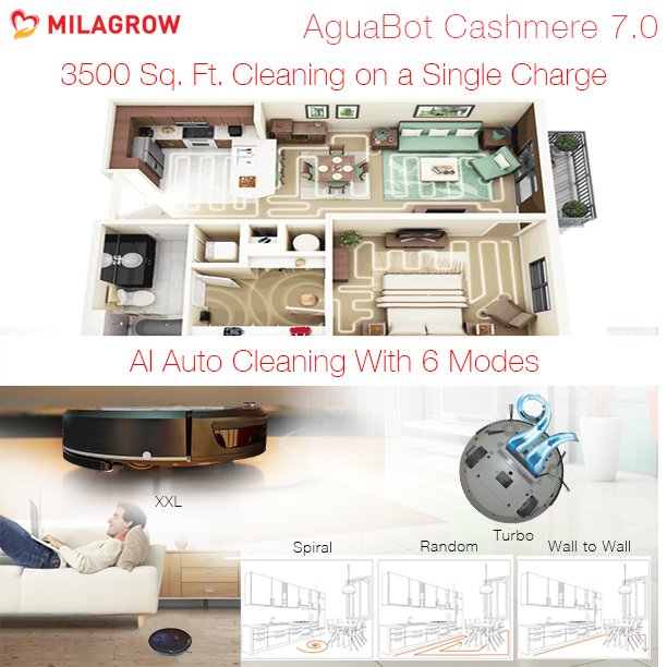 MilagrowRobots's tweet image. Milagrow Aguabot 7.0 Cashmere cleans 3500 Sq Ft on a single charge with it&apos;s 6 AI auto cleaning modes.  #vacuumcleaner #roboticvacuumcleaner #floorrobots #cleaningrobots #automaticcleaningrobots
 zurl.co/ZVq8