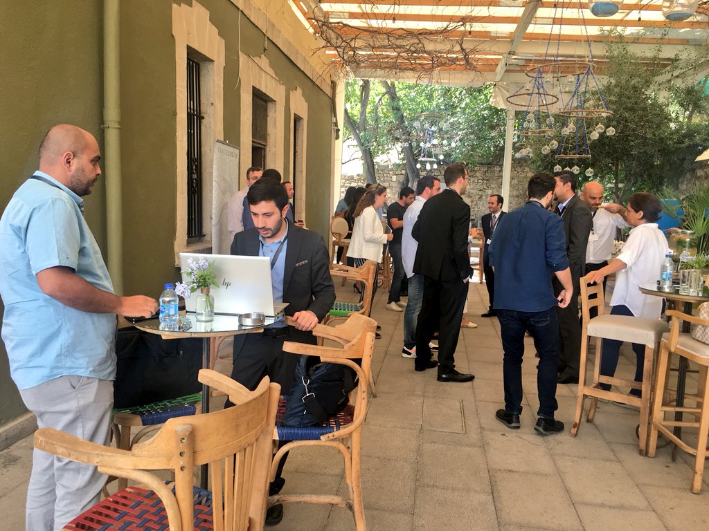 BeyondCapitalJo's tweet photo. Morning networking over coffee while our candidates, panelists and observers arrive for our 2nd #BeyondCapitalESP #entrepreneurs #Jordan #amman #startup #jo #entrepreneurship #investments #startuptoscaleup https://t.co/0hkTCx7Kdu