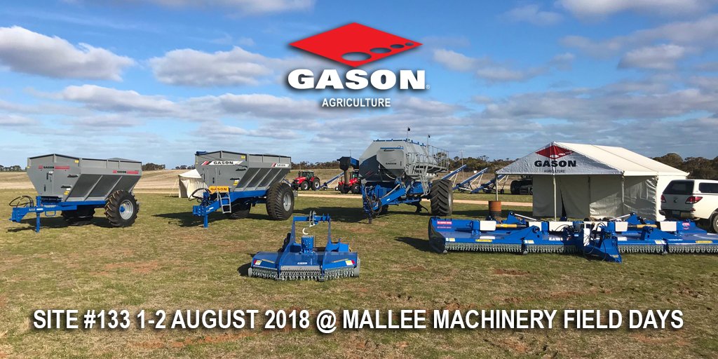 AFGason's tweet photo. Attention #TeamGason! Preparations are well underway at our site #133 at the Mallee Machinery Field Days. We have the high capacity seeder & spreader on display & much more. For more information, head to https://t.co/4wXA6aWwIs :) #MMFD #MMFD2018 #MalleeFieldDays #SpeedFieldDays https://t.co/NAE2O79Oor