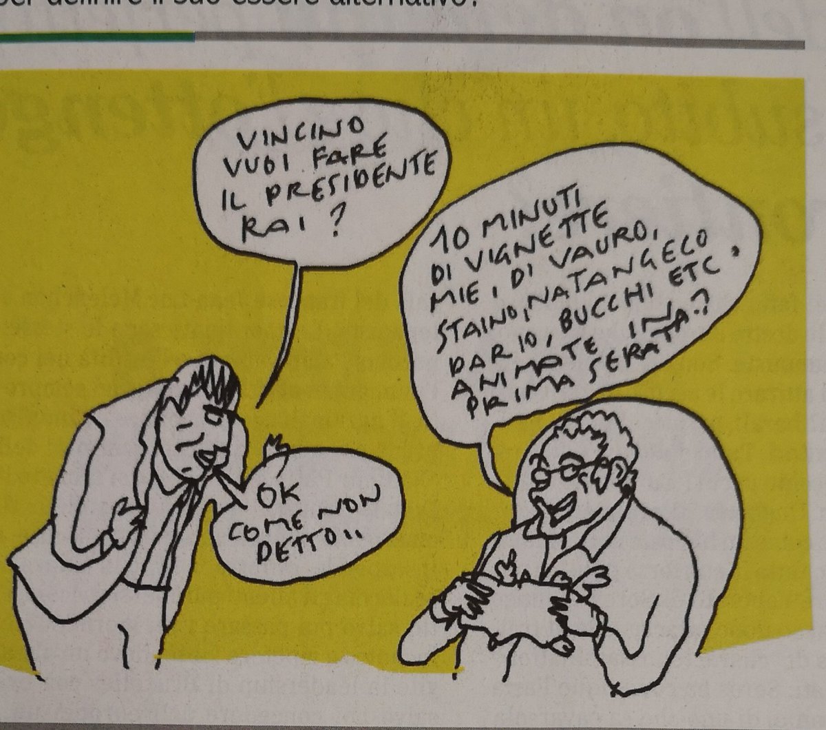 Si vogliamo lui
😊😊😊😊
Un <a href="/VincinoWeb/">Vincino</a> al giorno
#chioscorassegna