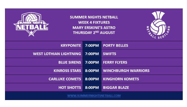 This week it’s a battle of the Komets as we take on Carluke Comets in the fourth week of Summer Night Netball #netball #bbn #KometsvComets
