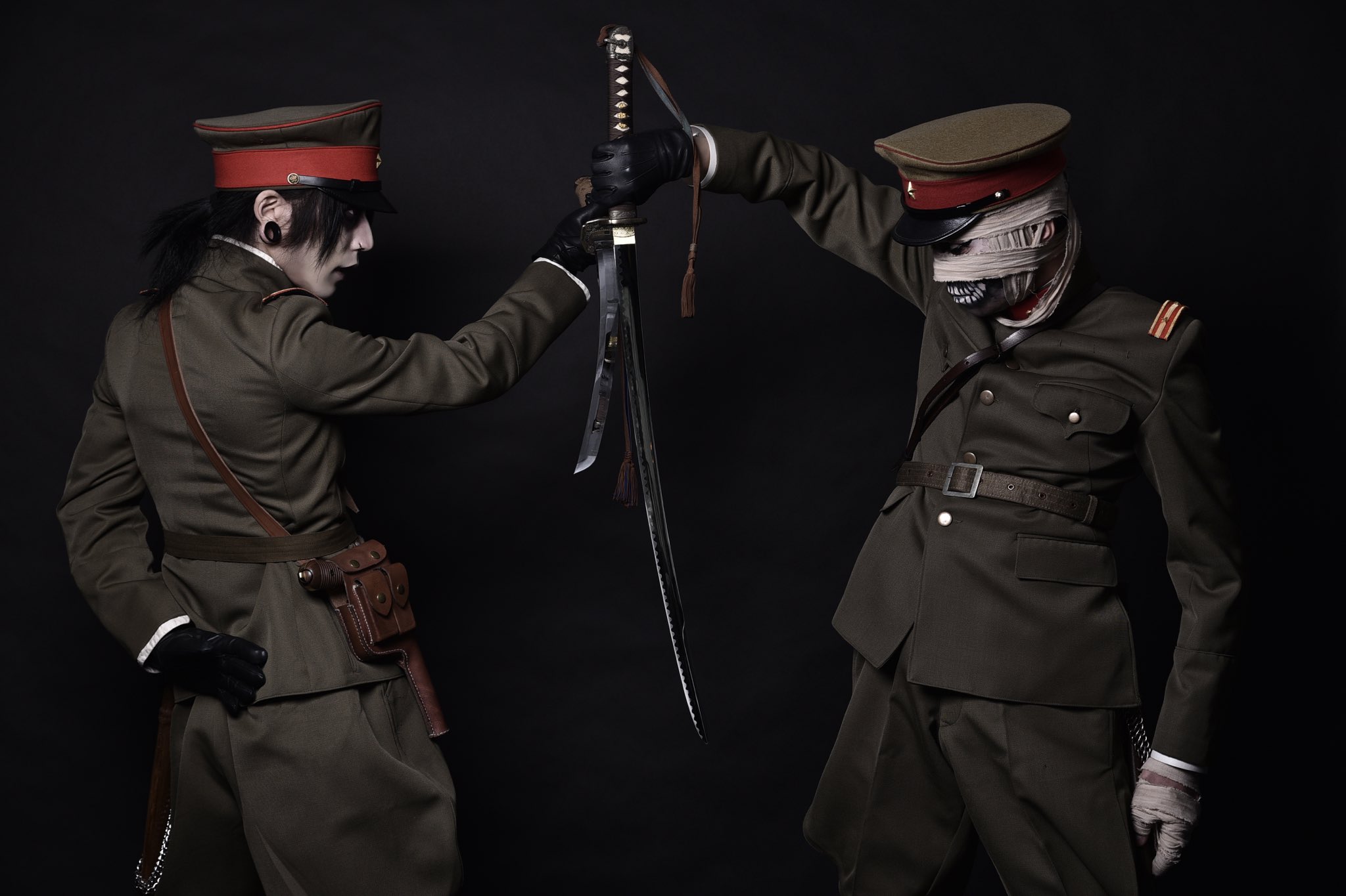 戦後　日本陸軍将校服改造　日本軍 ○】大日本帝国陸軍！『将校：歩兵中佐』・大礼服上下＆飾帯