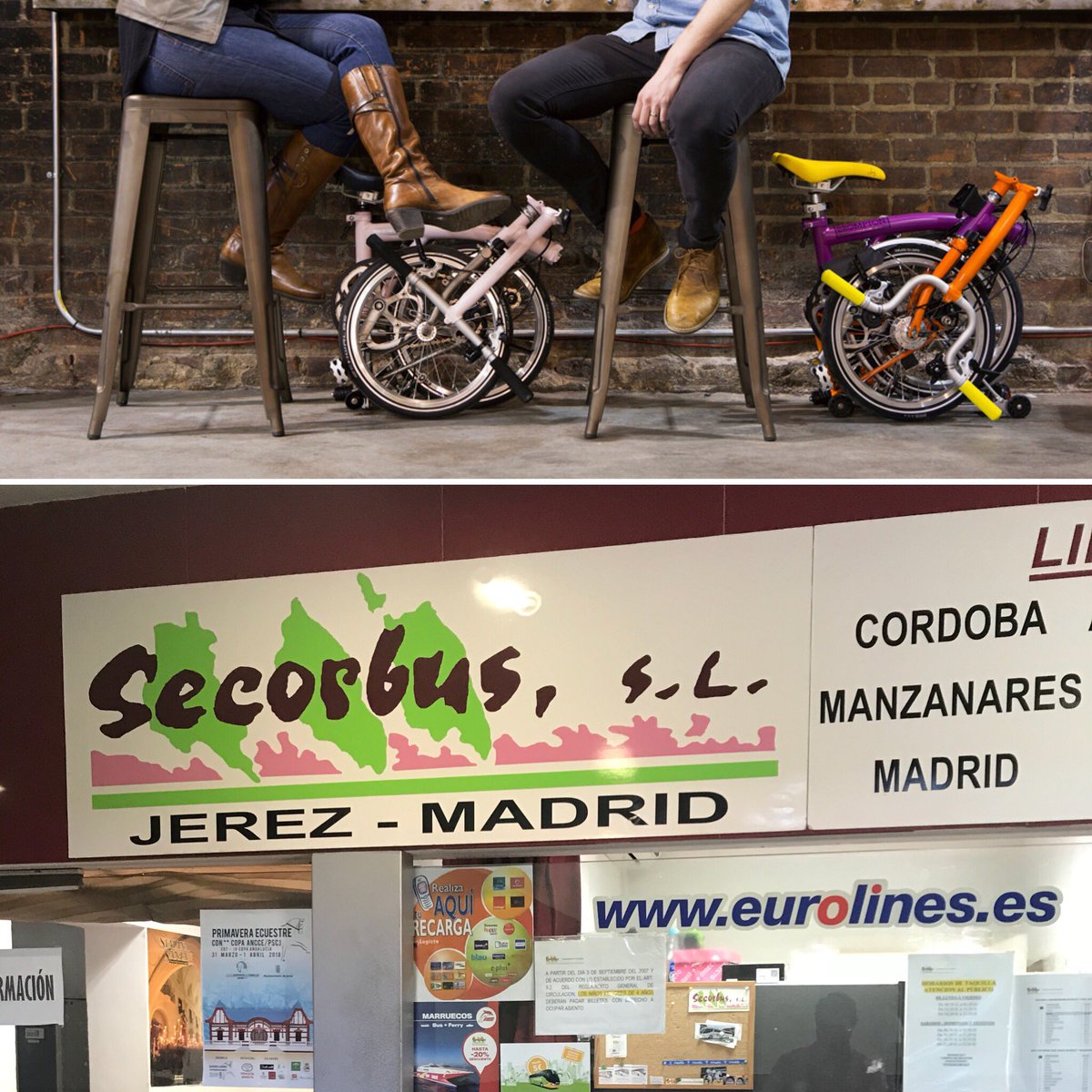 JuanMeira's tweet photo. Mi bicicleta plegada mide como una maleta de mano. No paga ni en aviones y en hora punta es la única que dejan en el metro. Pero en Secorbus hay que pasa por caja.
#secorbus #arcaico #nuevostiempos #nocontaminacion #facilidades https://t.co/wiA2md0JJE