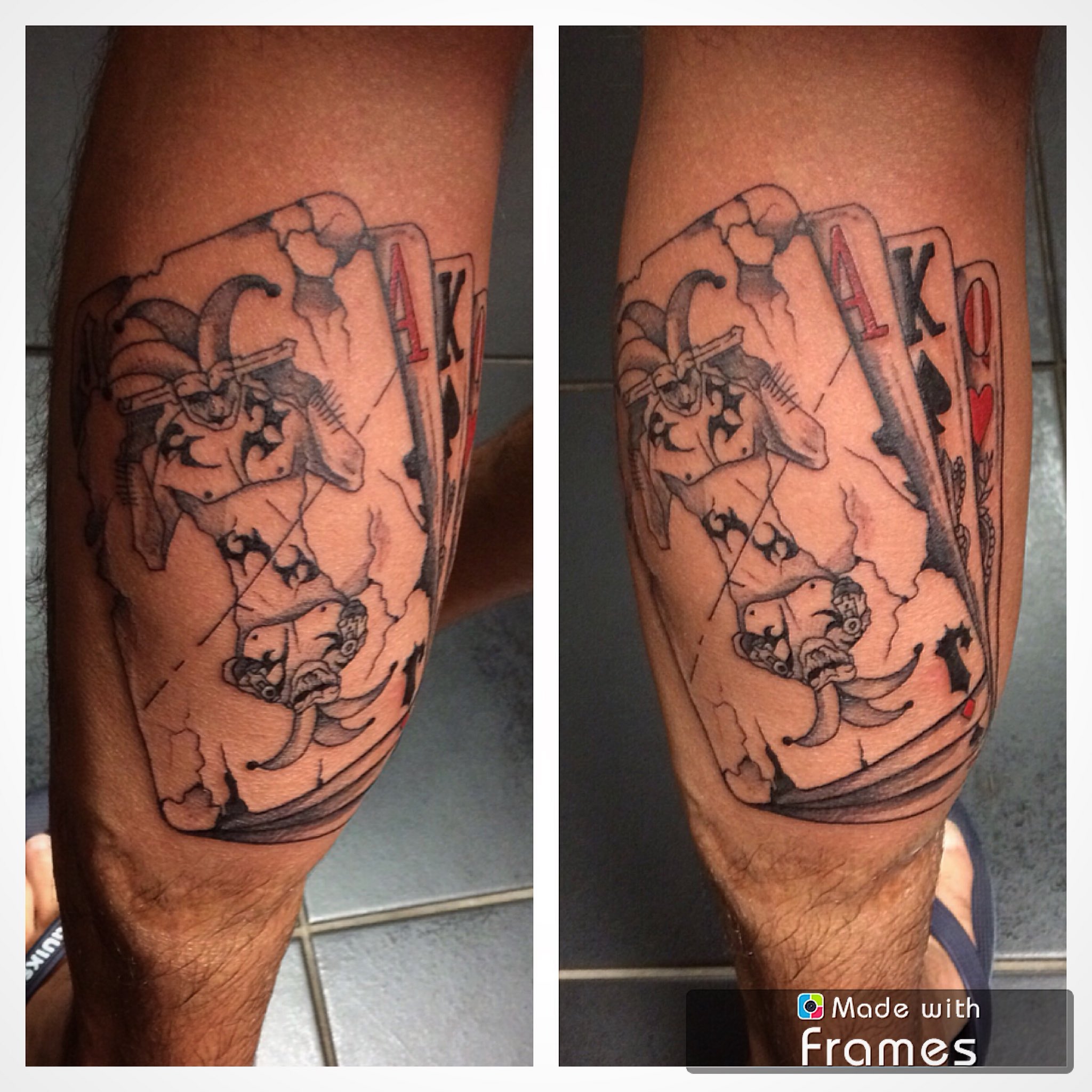 Merriesmelody Tattoo على تويتر Tatouage Carte A Jouer Joker By Merries Melody Tattooshop Inked Tattoo Tatouage Ink