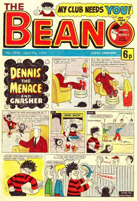 mrmarkmillar's tweet photo. Happy 80th Birthday to The Beano. Here's the first issue I ever bought when I was 9. I joined the Dennis fan-club that night (as per cover instructions) and still have my badges. https://t.co/QbrkAb507r
