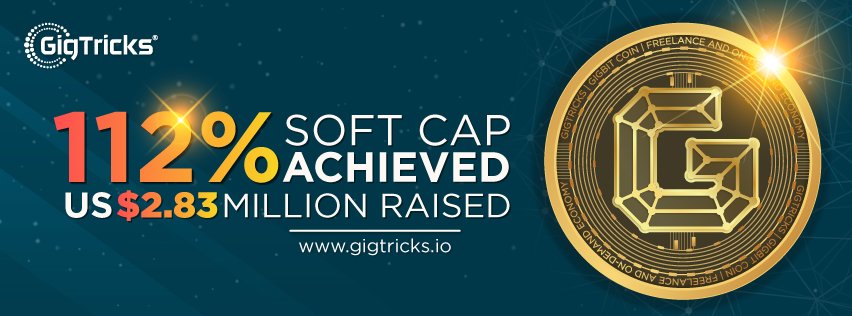 gigtricksglobal's tweet image. We are so glad to announce that GigTricks has achieved its soft cap by 112% with $2.8m raised out of the $2.5m target. The Pre-ICO was a true success for the company and we look forward to see you in our Main Sale in September 2018.
Amir, CEO GigTricks
gigtricks.io