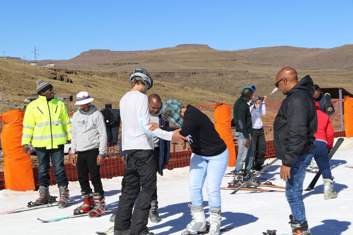 visitlesotho's tweet photo. Guess who decided to tackle the #VisitYourCountryFirst Challenge… Minet Lesotho and Specialized Insurance Company staff took on AfriSki last Thursday! Lots of fun was had with this bunch! #EtelaLesothoPele #VisitYourCountryFirst #VisitLesotho #LoveLesotho #LesothoHaeso https://t.co/WZBnhI8ysN