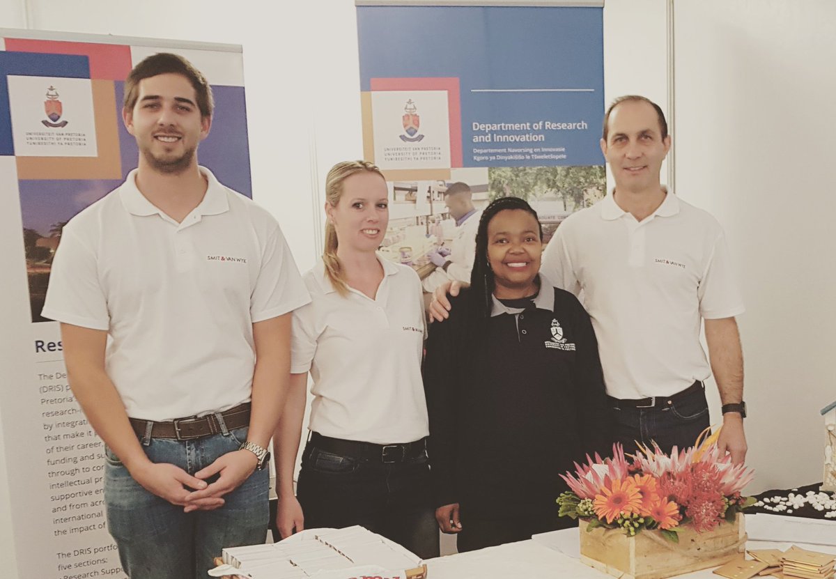 SmitVanWyk's tweet photo. IP Day 2018 at the University of Pretoria. The Smit &amp;Van Wyk team together with UP's Technology Transfer Manager, Refilwe Ngoato. #tukkies #ipday @WesselvanWyk https://t.co/SUbthQzOnP