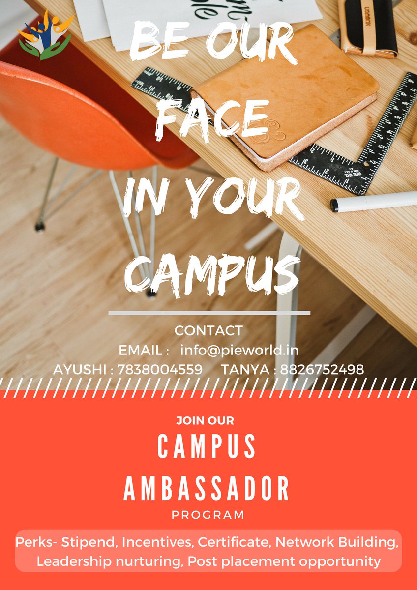 PieProject01's tweet photo. Are you dedicated and hard-working? Do you think you have what it takes to take charge and be a leader? If you're up for the challenge, Join our Campus Ambassador program today and be a part of an exciting community.
#pieforpeople #pie #events #campusambassadorprogram https://t.co/4fbppVAt6n