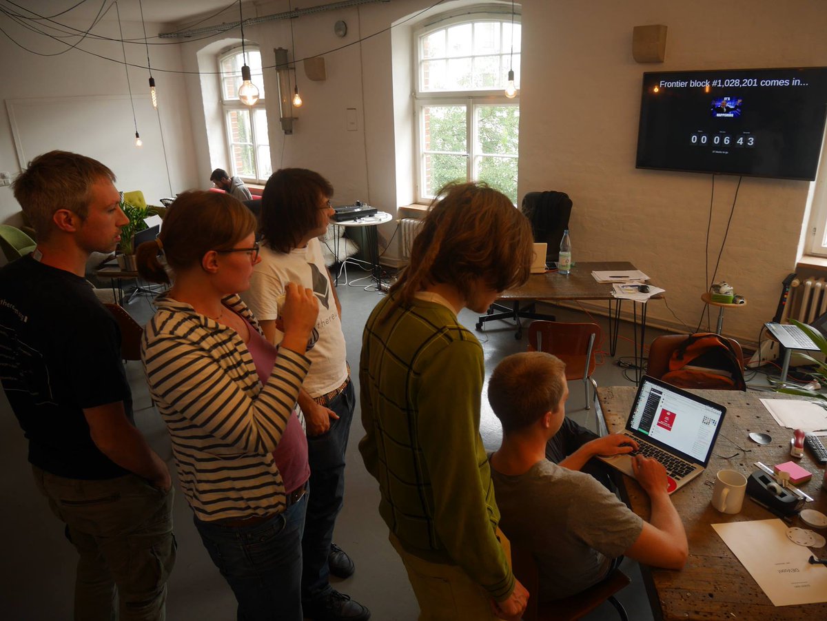 LefterisJP's tweet image. I can&apos;t believe it has been only 3 years since we launched #ethereum. Here is some pictures from the Ethdev office in #Berlin from that day.