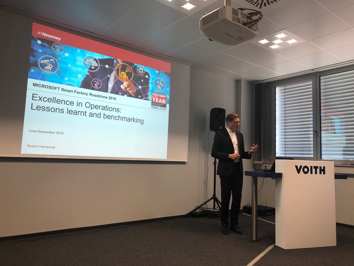 KearneyDACH's tweet photo. Station #2 auf der #SmartFactoryRoadshow 2018 bei #FabrikdesJahres Sieger @VoithGroup in #Crailsheim: Interessante Vorträge und Impulse @MicrosoftDE https://t.co/Lnoweu5bKg