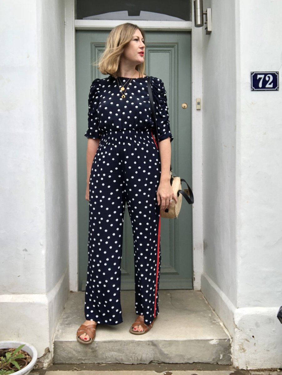 🌟Going dotty for this <a href="/marksandspencer/">M&S</a> jumpsuit. Currently sold out but more sizes coming mid august 🌟#finlayfox #marksandspencer #jumpsuit #instafashion