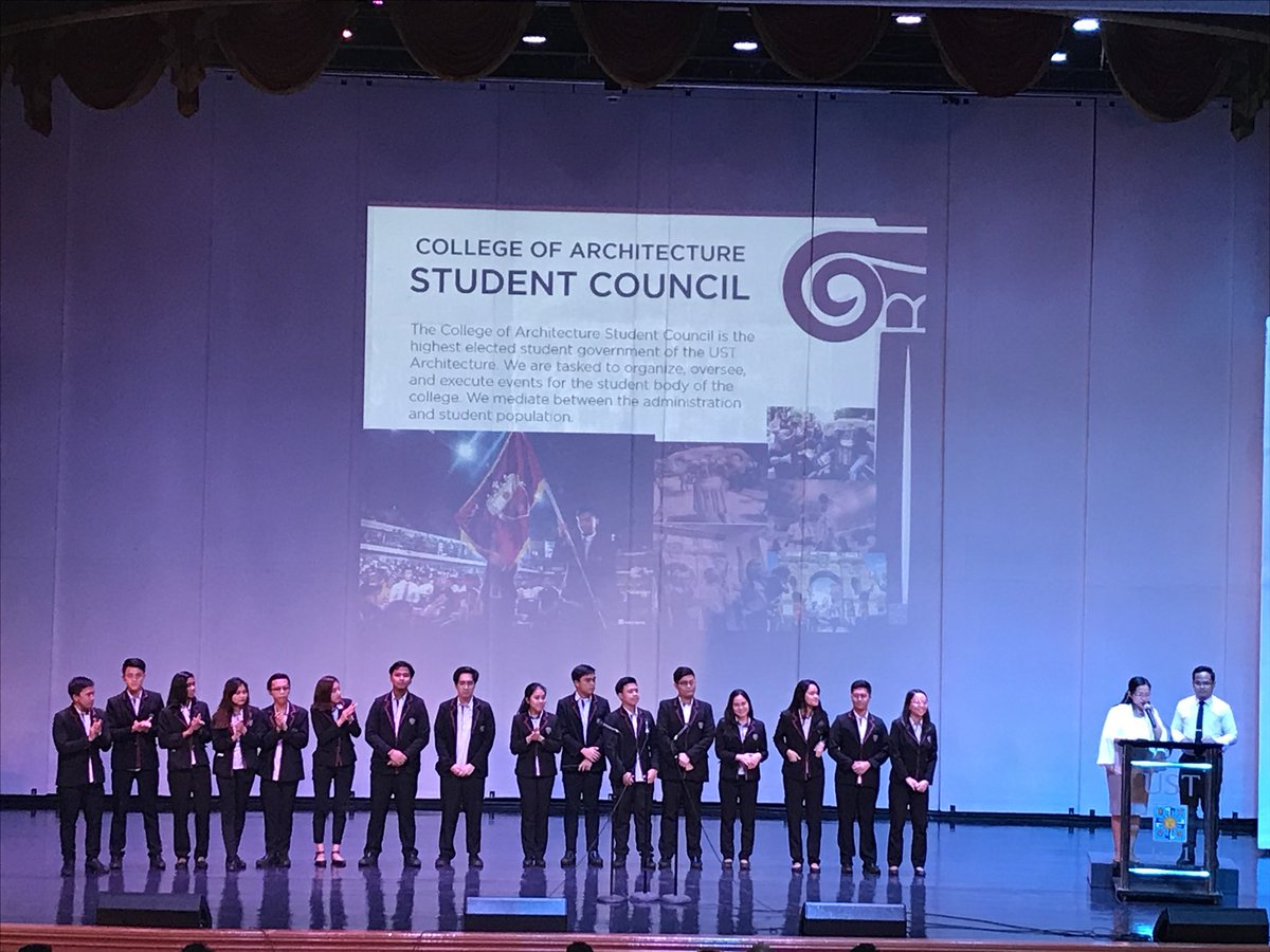 ustcasc's tweet photo. LIVE: Introducing the College of Architecture’s Student Council Sy 2018-2019!! #FreshmenOrientation2018 https://t.co/9AHKwl5Dh5
