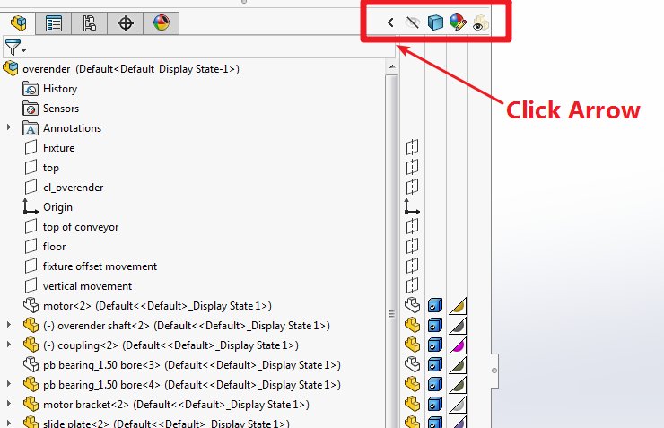 NTCADCAM's tweet image. #SOLIDWORKS Tip of the Day: Expand the SOLIDWORKS Feature Tree to quickly hide/show bodies, change transparency and appearances.