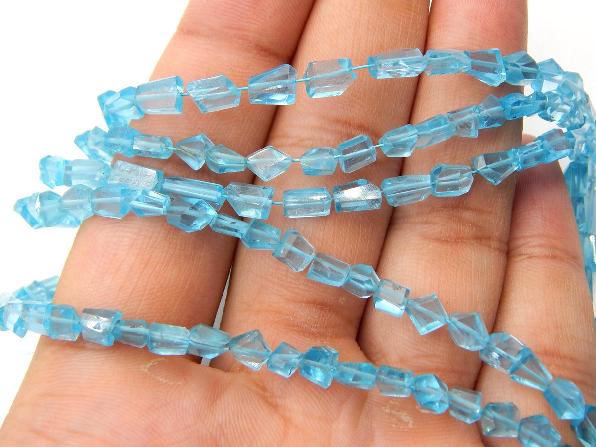 msgemshub's tweet image. 70%OFF Apatite Faceted Tumble Beads Fancy Shape 100 Percent Natural Gemstone Size 5.5x4 mm Approx