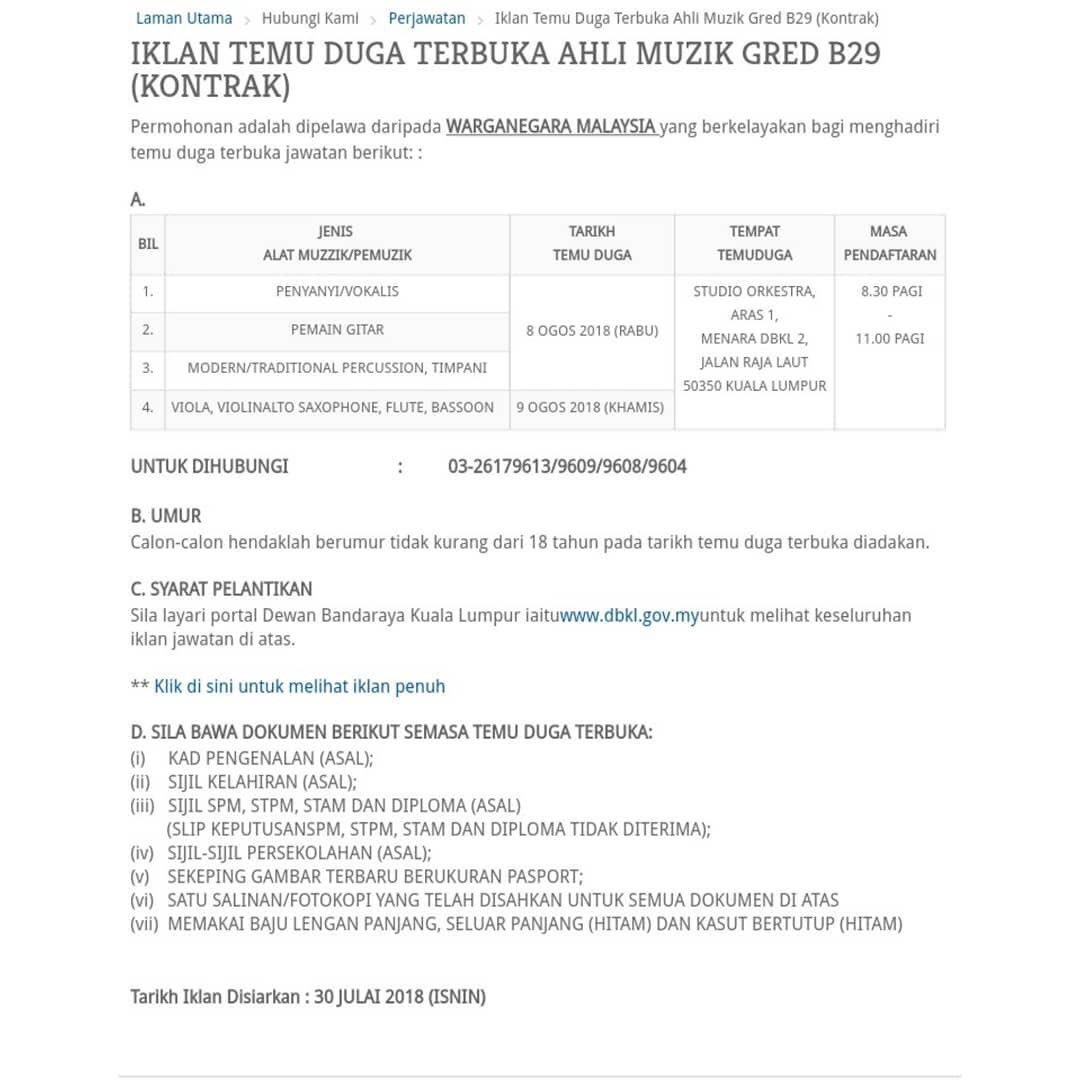 MalayaMuzik's tweet photo. JOM PEMUZIK-PEMUZIK TEMPATAN KITA UJIBAKAT !!

#ORKESTRA #DBKL https://t.co/LTDpp8Mmdx