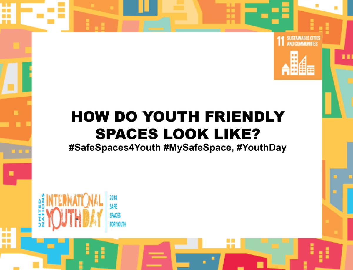 UNHABITAT's tweet photo. What makes a space youth friendly? What examples are working in your communities? @plus_socialgood @PPS_Placemaking @PPS_Placemaking @unhabitatyouth @UNDESA @uonbikeshare @YouthSDGs @UNYouthEnvoy https://t.co/3x3b8qOX2a