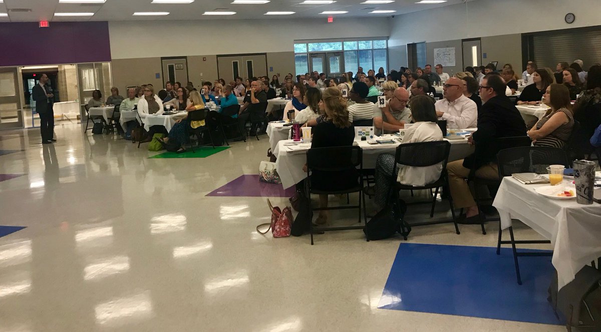 ⁦@PStieple⁩ motivating our admin leaders for an amazing 2018-19 school year! #cpsbest #readyforlife #AEO #WeAreOne