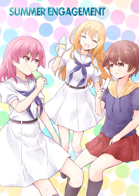 新刊サンプルをつくりました
咲さんに白糸台制服を着せたかった&照にアイスを食べさせたかったんです……旧白糸台も描きましたよ👍 