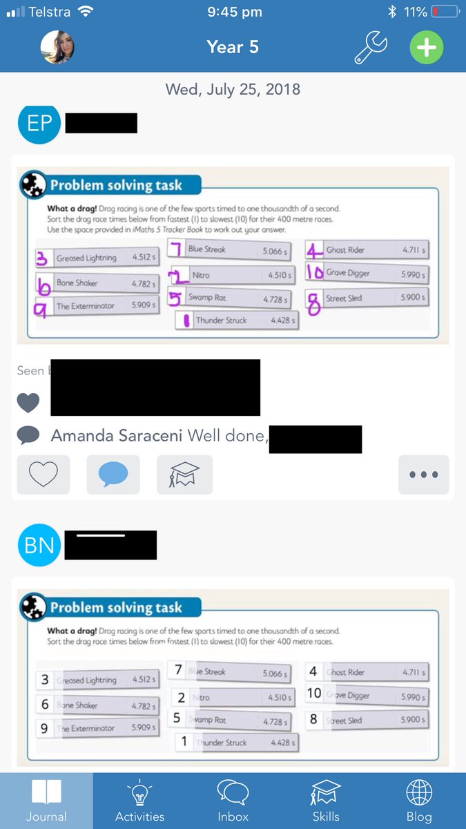 Mrs_Saraceni's tweet photo. Another great example of how @Seesaw can be used for a classroom learning activity and not just for parent communication! There are so many great reasons to use #Seesaw in your classroom 👍🏻 #seesawchat #LearningWithMrsSaraceni #iMaths #problemsolvingtask @FireflyEdu https://t.co/mW666MQVbw
