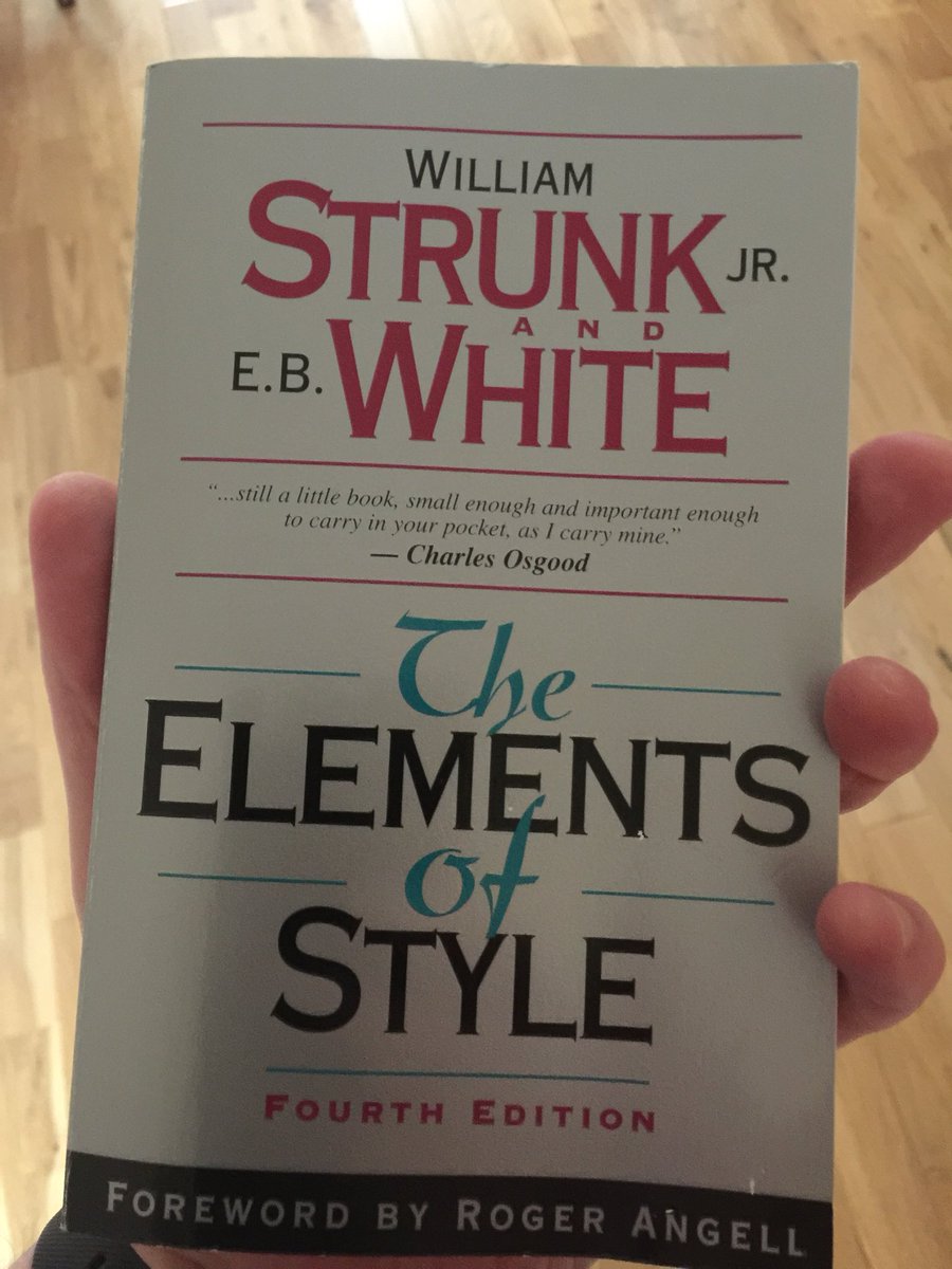 Damian_North's tweet image. Every writer should have this book in their library #AmWriting #TheElementsOfStyle