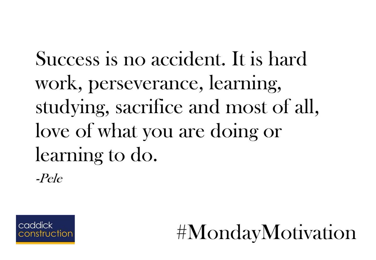 Success is no accident it is a choice #MondayMotivation #LoveConstruction