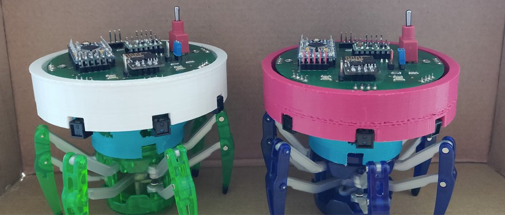 CPSwarm_EU's tweet photo. 3D-printed ring for the sensors in #Spiderino, the low-cost robot for swarm research and educational purposes. #3Dprinting #CPSwarm https://t.co/mzTlAh1rZ2