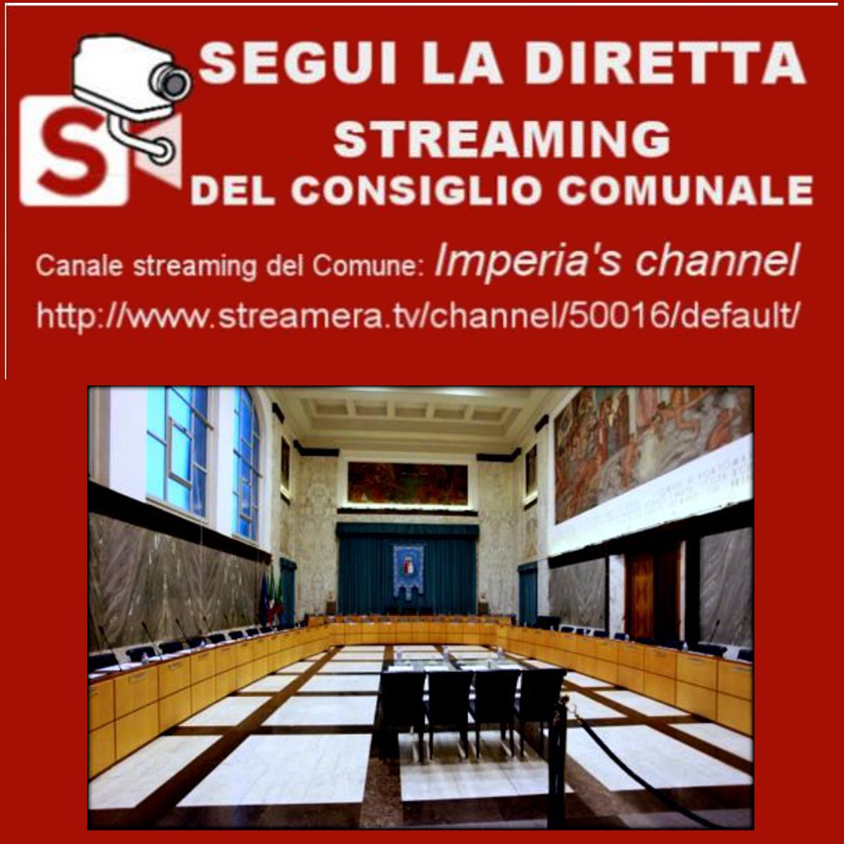 #Imperia #StreamingComuneIM #ImperiaChannel -Consiglio Comunale martedì 31 luglio 2018 ore 15,00 Link: goo.gl/AKpFmo