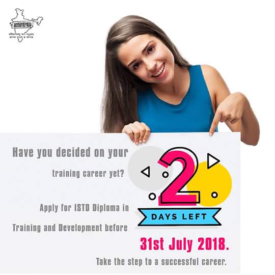ISTDIndia's tweet photo. Admissions close on 31st July 2018.
Hurry and apply now- https://t.co/5tAb4YNger

Call us at 011-49077807 and for queries email us on info@istd.co.in

#Diploma #Job #Training #HR #Education #Teaching #Learning #Career #DiplomaCourses #DiplomaProgramme #TrainingAndDevelopment https://t.co/3nAjt9nu96