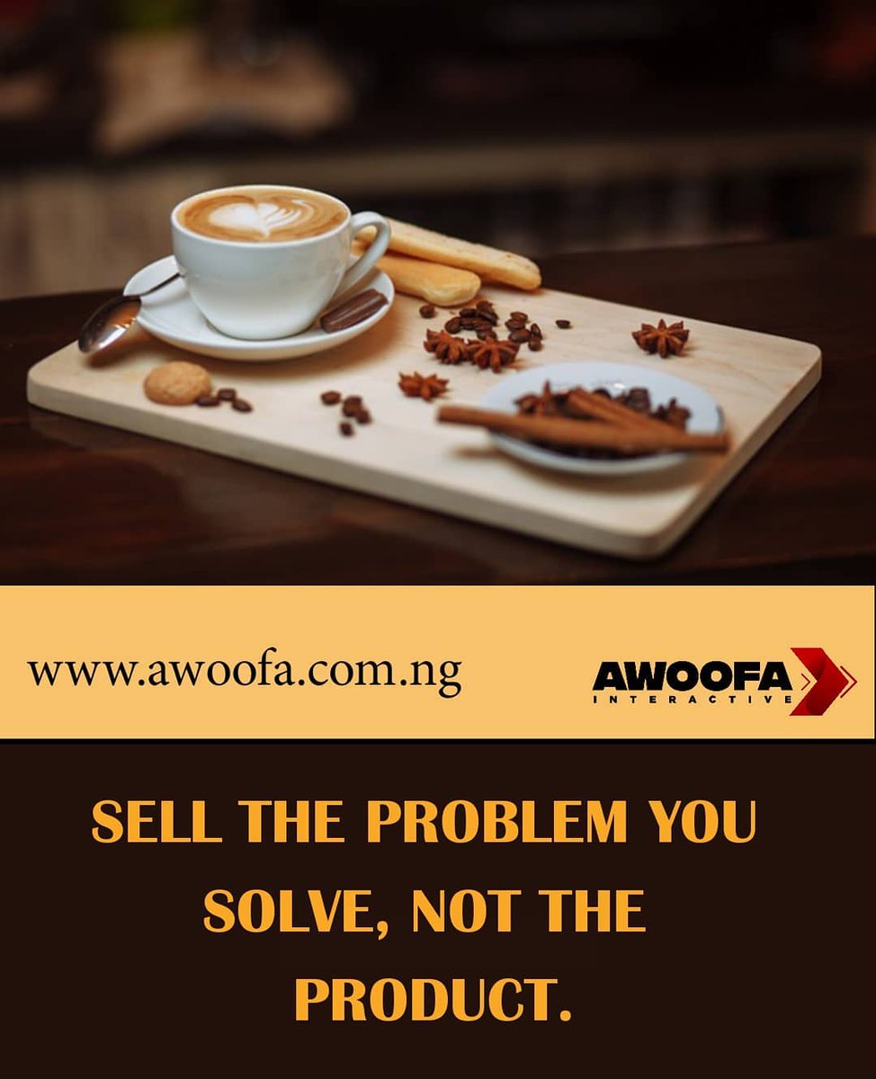 helloawoofa's tweet photo. Make the problem you solve your priority, it will help you sell your products more. Good morning. .
.
.
.
.
.
.
.
.
.
.
.
.
.
.
.
#MondayMotivation #advertising #marketing #DigitalMarketing #naijabrands #nigeria #africa 
 #Awoofa #Nigeria #Buhari https://t.co/VXQa3rNvf7