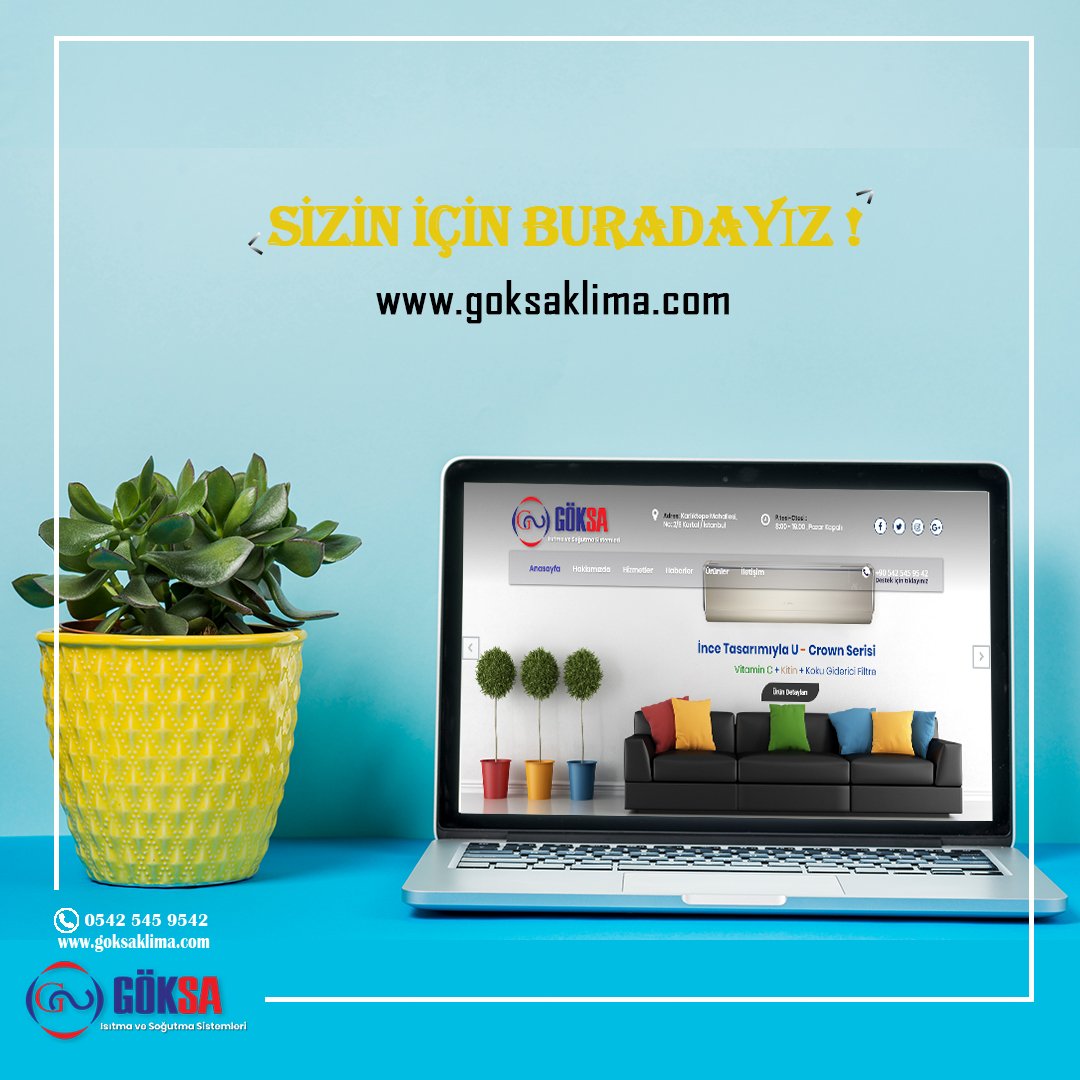GoksaKlima's tweet photo. Sizlere en iyi hizmeti sağlamak için buradayız ! 
Web sitemizi ve ürünlerimizi incelemek için hemen linke tıklayın...
https://t.co/lmMt9kAmBt

#göksaklima #klima #klimaservisi #klimaservis #klimabakım #klimafiyatları #klimasatış #greeklima #mitsubishiklima #SONDAKİKA #pazartesi https://t.co/lDShCOioNI
