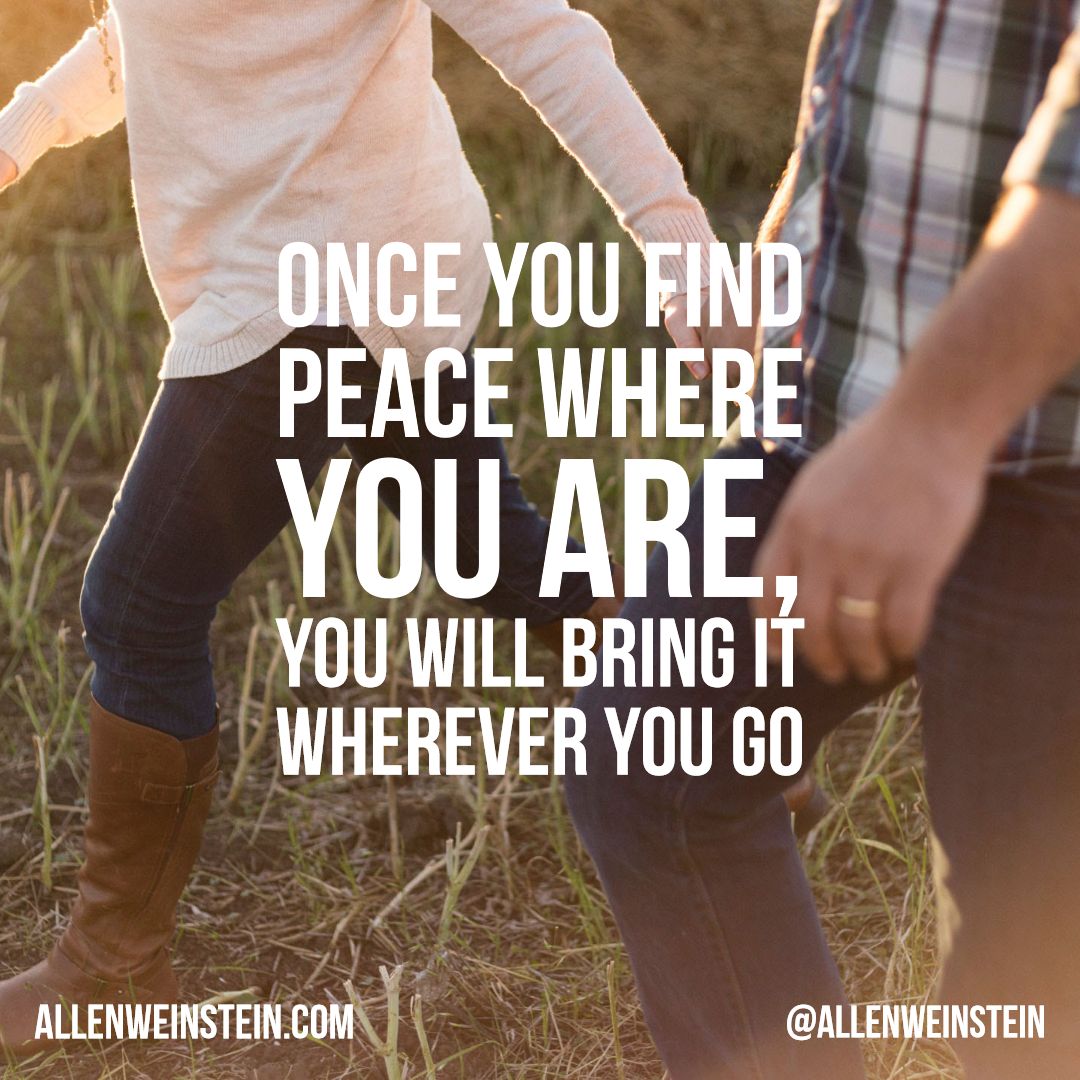 Happiness is not based on our surroundings, it is based on our attitude. With inner peace we find happiness wherever we are. #MotivationMonday