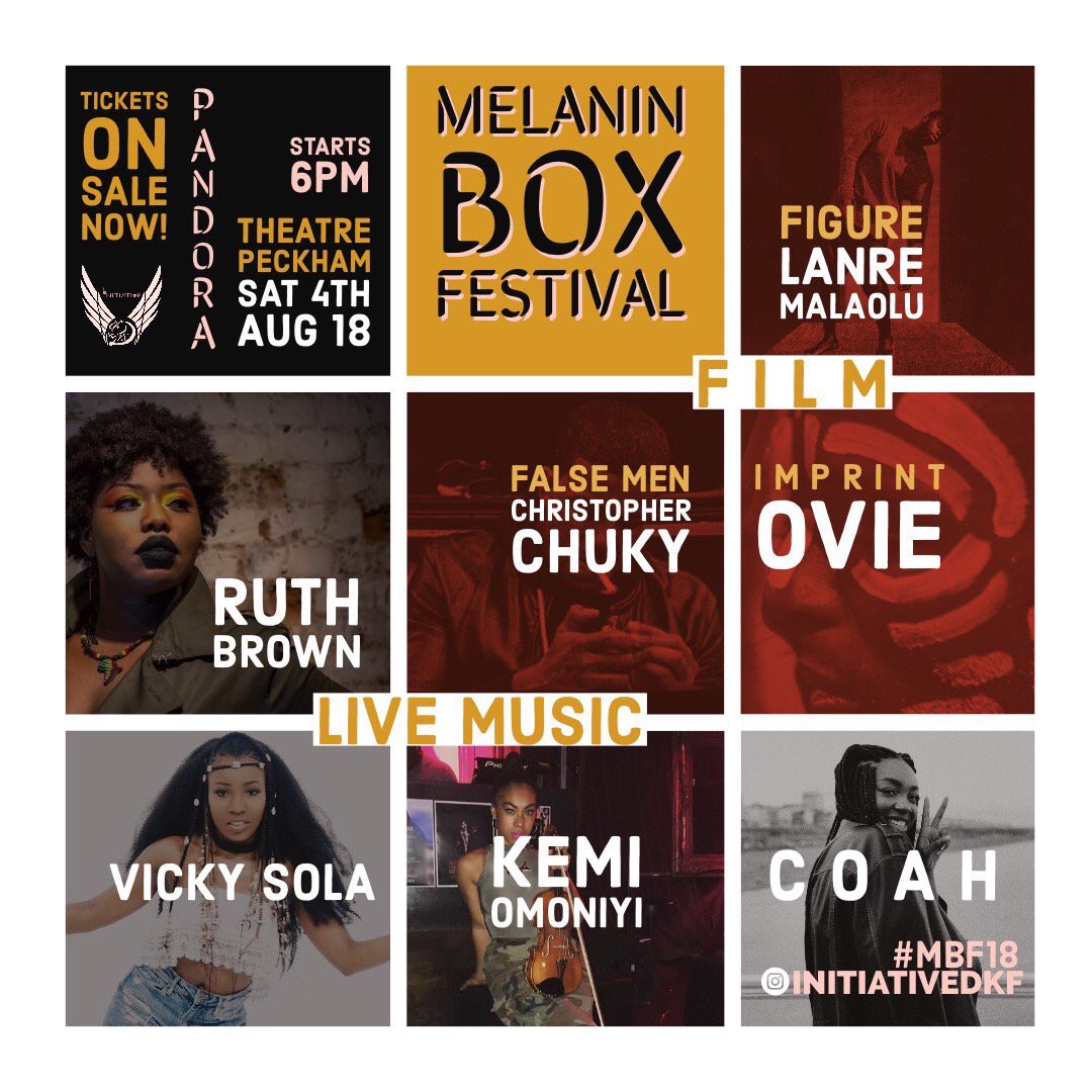 Iamatlantagreen's tweet photo. NEXT WEEK!!!

Melanin Box Festival!!!

Acting, Dancing, Short Films, Singing  &amp; Poetry!!!

Come Throughhhhh!!!!

Support Black Creatives!!!

My short play will be shown on the 4th!!!!!✨✨✨✨

Tickets Out Now: https://t.co/Y5R7DHIQ9b…

#MelaninBoxFestival #MBF18 @Initiativedkf https://t.co/WlhibIAoXI