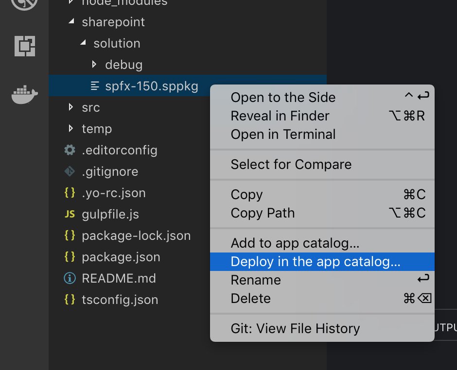 waldekm's tweet photo. New @code extension to easily add and deploy #SPFx packages to the tenant app catalog by @Rencore. Shipping soon. Stay tuned! #SharePoint #Office365 #Office365dev https://t.co/EO1cj46xQu