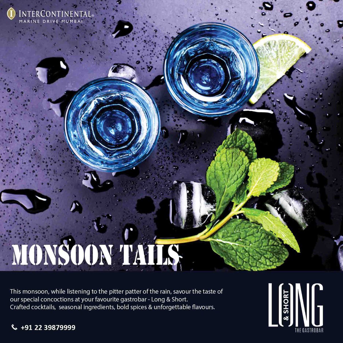 InterConMD's tweet photo. What’s better than getting your Monday blues sorted with a glass of our Rain Dance, a blend of Bourbon, sweet Vermouth and a dash of Black Masala Tea at #LnSMumbai #WorldlyClassics #CocktailFactory #MonsoonTails https://t.co/zVTuRf8BMg