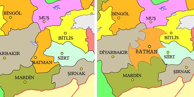 Change.org'da Batman'ın il sınırının dünyanın en çok tanınan çizgi roman karakterlerinden Batman'ın (Yarasa Adam) logosuna göre yeniden düzenlenmesini için kampanya başlatıldı.
#Türkiye
📸