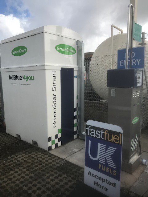 GreenChem_UK's tweet photo. Check out one of our new commercial fuel dispensers with our Smart 3000 @ @UKFuels in Poole #AdBlue #GreenChem #Adblue4you https://t.co/c8WtLZGTbC