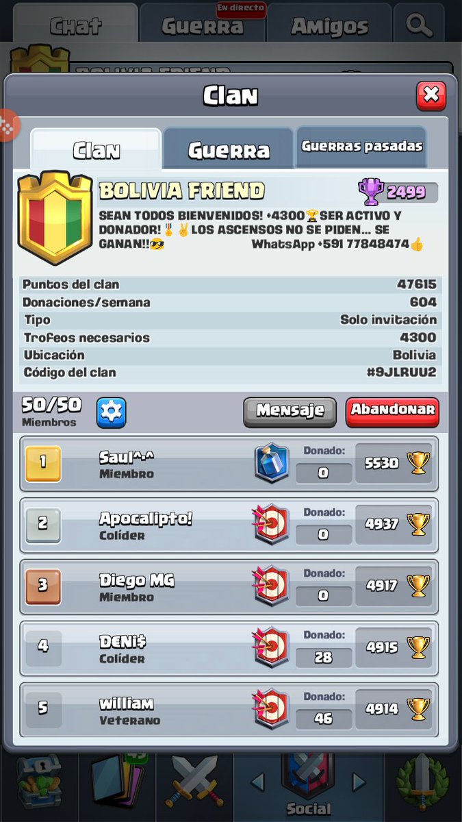 EL CLAN VA CRECIENDO MÁS VAMOS. POR MÁS PUESTOS TOPS