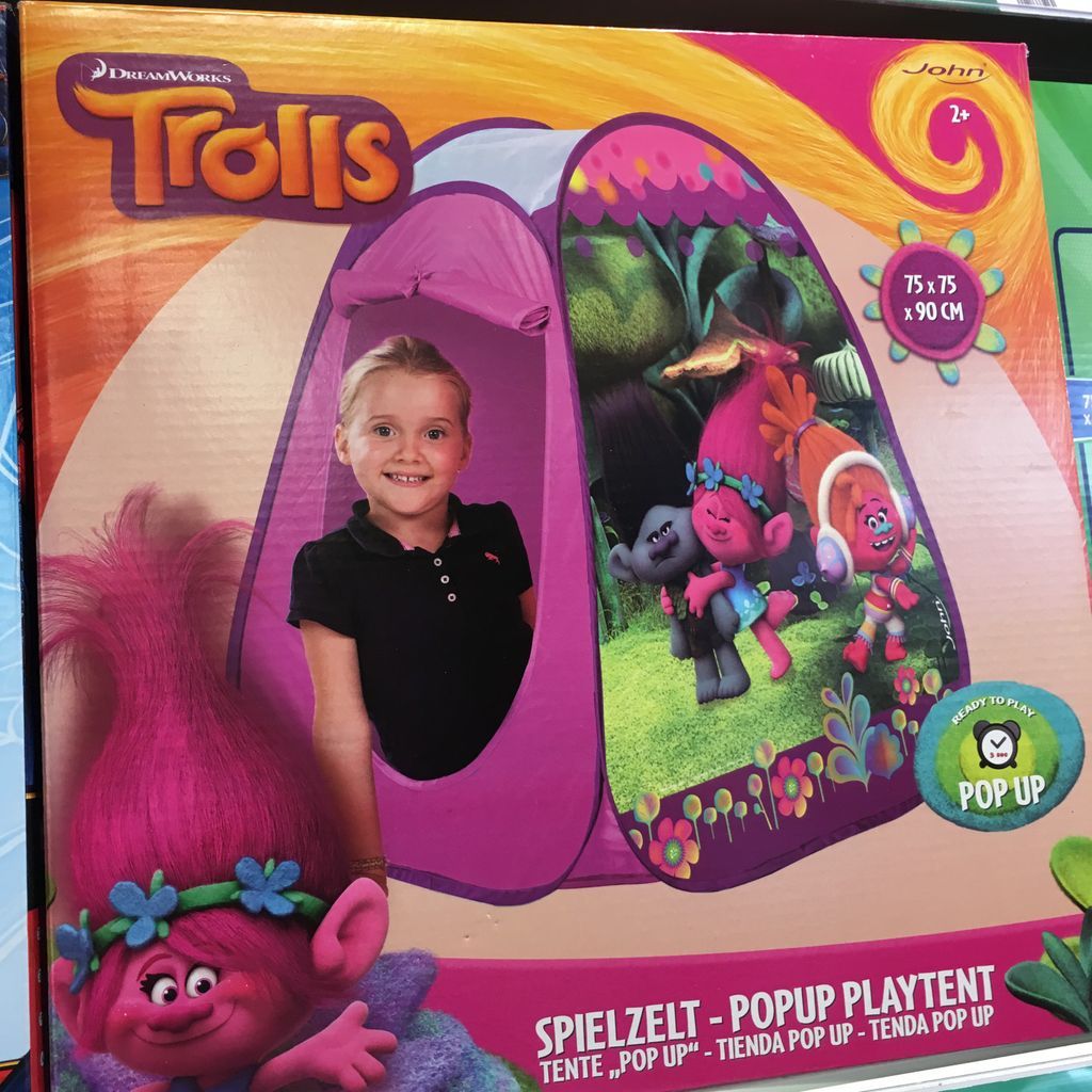 trolls pop up tent