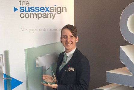 SLRobFletcher's tweet photo. When the going gets tough in the sign industry the women get going. An award for one female in the business - as more join the signage and wide format industries https://t.co/UrpHMSLwFg #signage #signlink https://t.co/69wCAcCclS