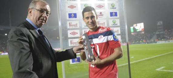 21 years old at the time, Hazard with 22 goals was the reigning Ligue 1 POTY, having retained the award from the previous season and consequently becoming -The 2nd ever to win the award back-to-back.-The youngest ever to win the award.