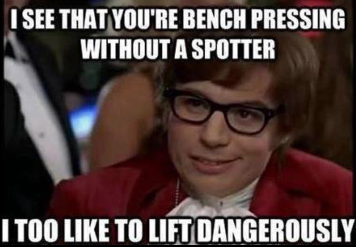 Then again why do bench, high risk vs reward. #ExerciseSelection
