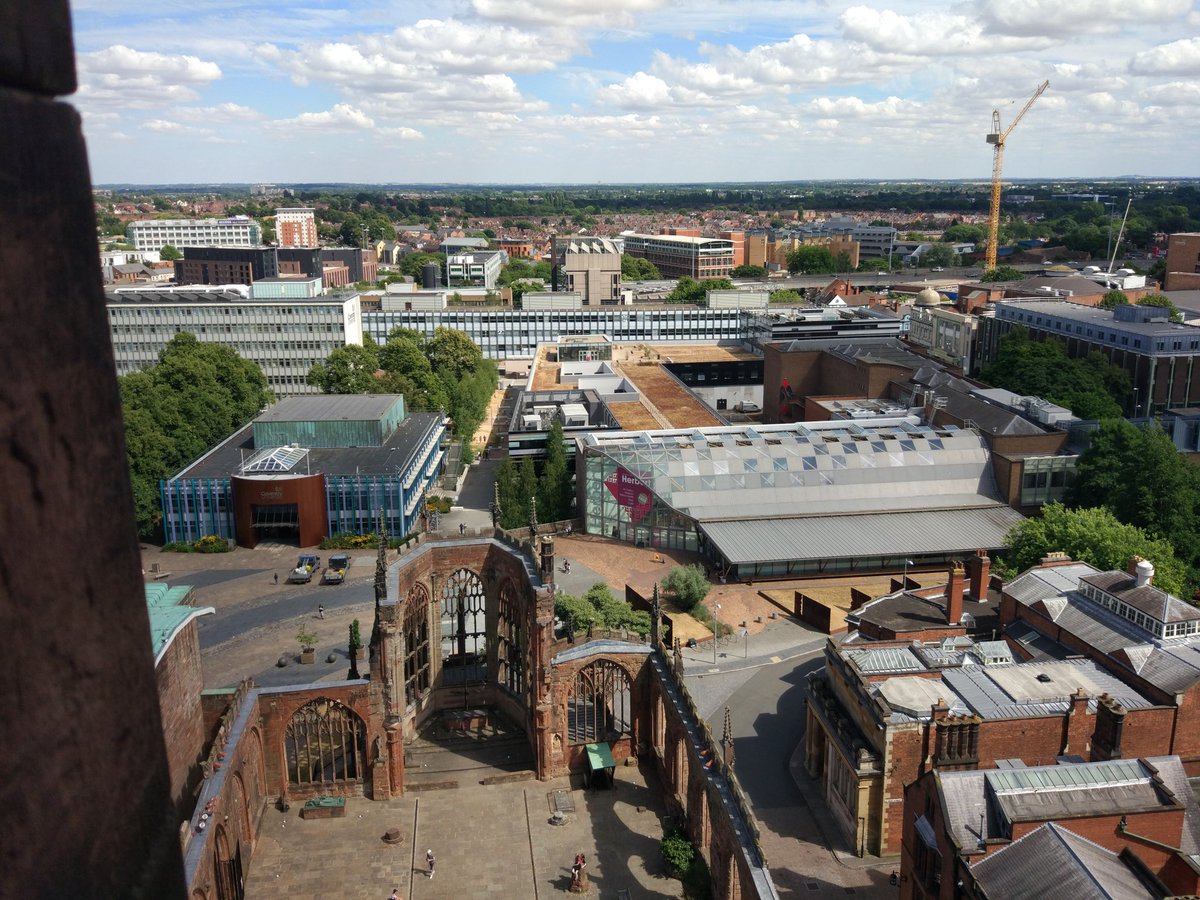 HPontson's tweet photo. @EnjoyCoventry @Covhour @CovCityCentre @covcultureshow @Coventry2021 It has a most wonderful view indeed - I'd definitely recommend it 😊 https://t.co/gtitM1N9YD