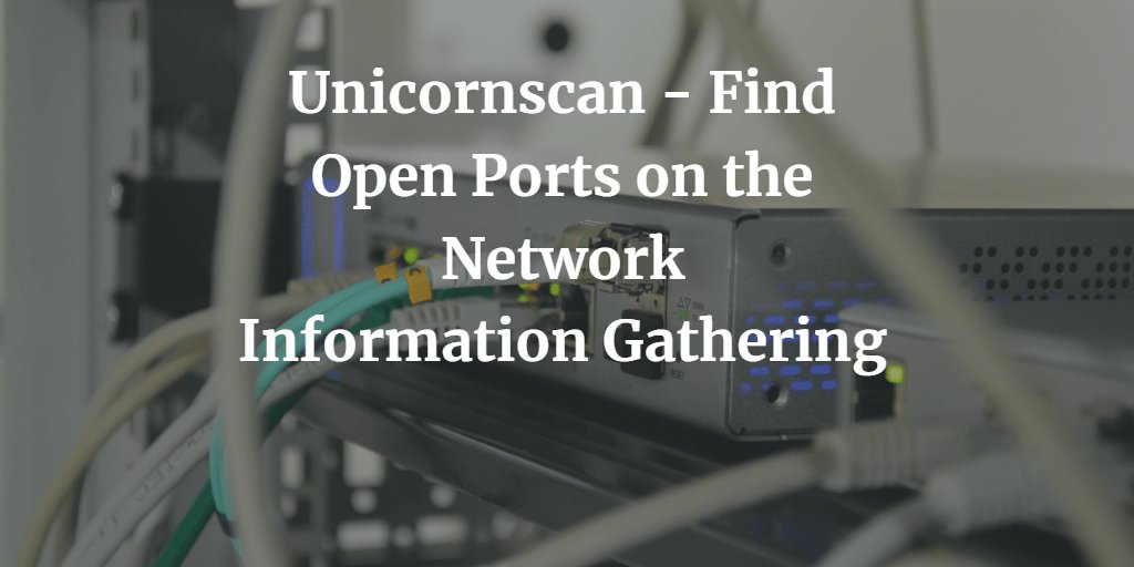 EHacking_'s tweet photo. Unicornscan – Find Open Ports on the Network https://t.co/VIolJCdu29 https://t.co/SRg5wjdp3o