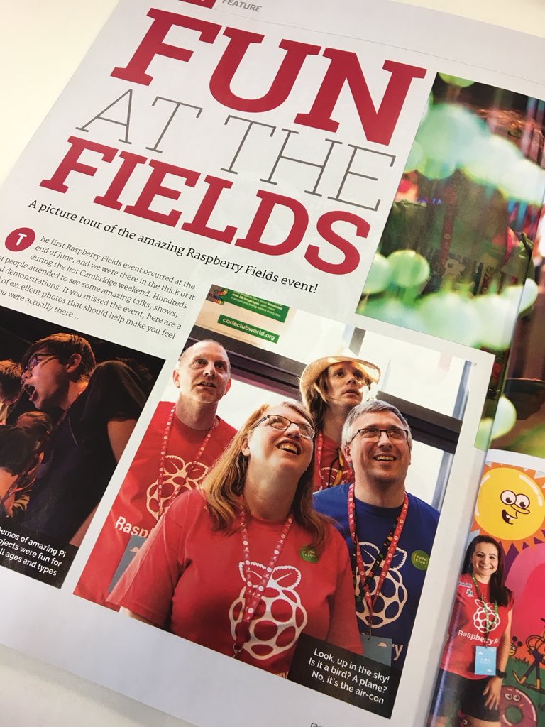 mynameissofija's tweet image. #RaspberryFields retrospective in the new @TheMagPi. Also best caption to the photo 😂