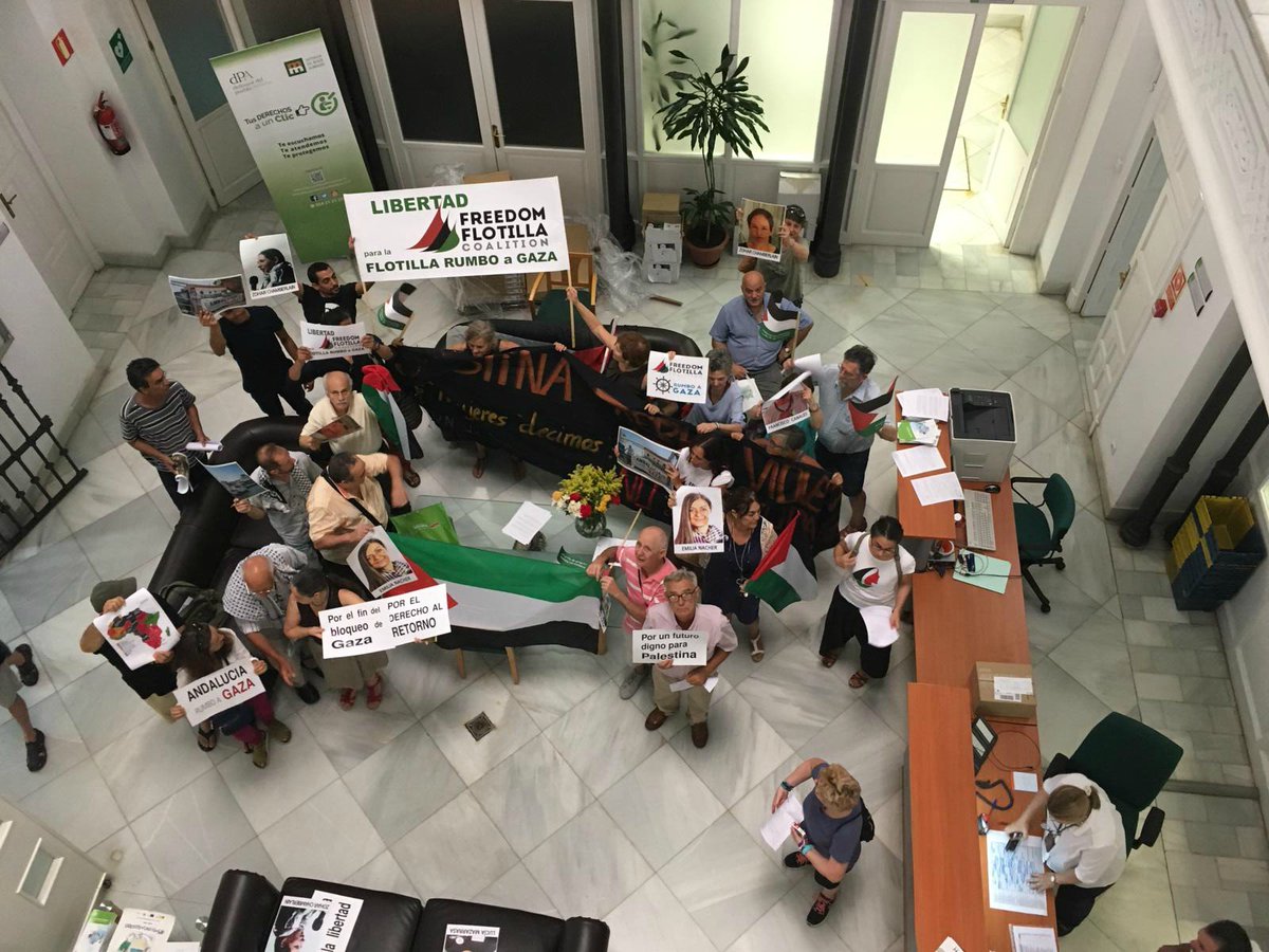 Recibimos a la plataforma en solidaridad con el pueblo palestino, para pedirnos que actuemos ante <a href="/MAECgob/">Ministerio de Asuntos Exteriores, UE y Cooperación</a> tras ser interceptada <a href="/GazaFFlotilla/">Freedom Flotilla Coalition</a>  rumboagaza.org