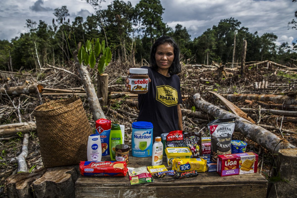 milieudefensie's tweet photo. Palmolie: het smaakt nergens naar. Toch durven wij bijna te wedden dat je het vandaag al hebt gebruikt, onder de douche of bij het ontbijt. Wij zetten een aantal producten op een rijtje waarvan jij niet wist dat er #palmolie in zit: https://t.co/7XLZkkkqBp https://t.co/ITDIBd1oHf