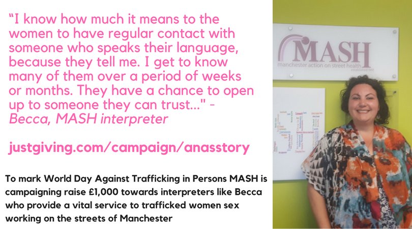 MASHManchester's tweet photo. Have you been moved by our Ana's story video? Your donation helps us to fund interpreters like Becca who provide expert support to women like Ana.

"They have a chance to open up to someone they can trust."

https://t.co/AJ1LOEHnA4
#EndHumanTrafficking #Manchester https://t.co/CRFraPRrSI
