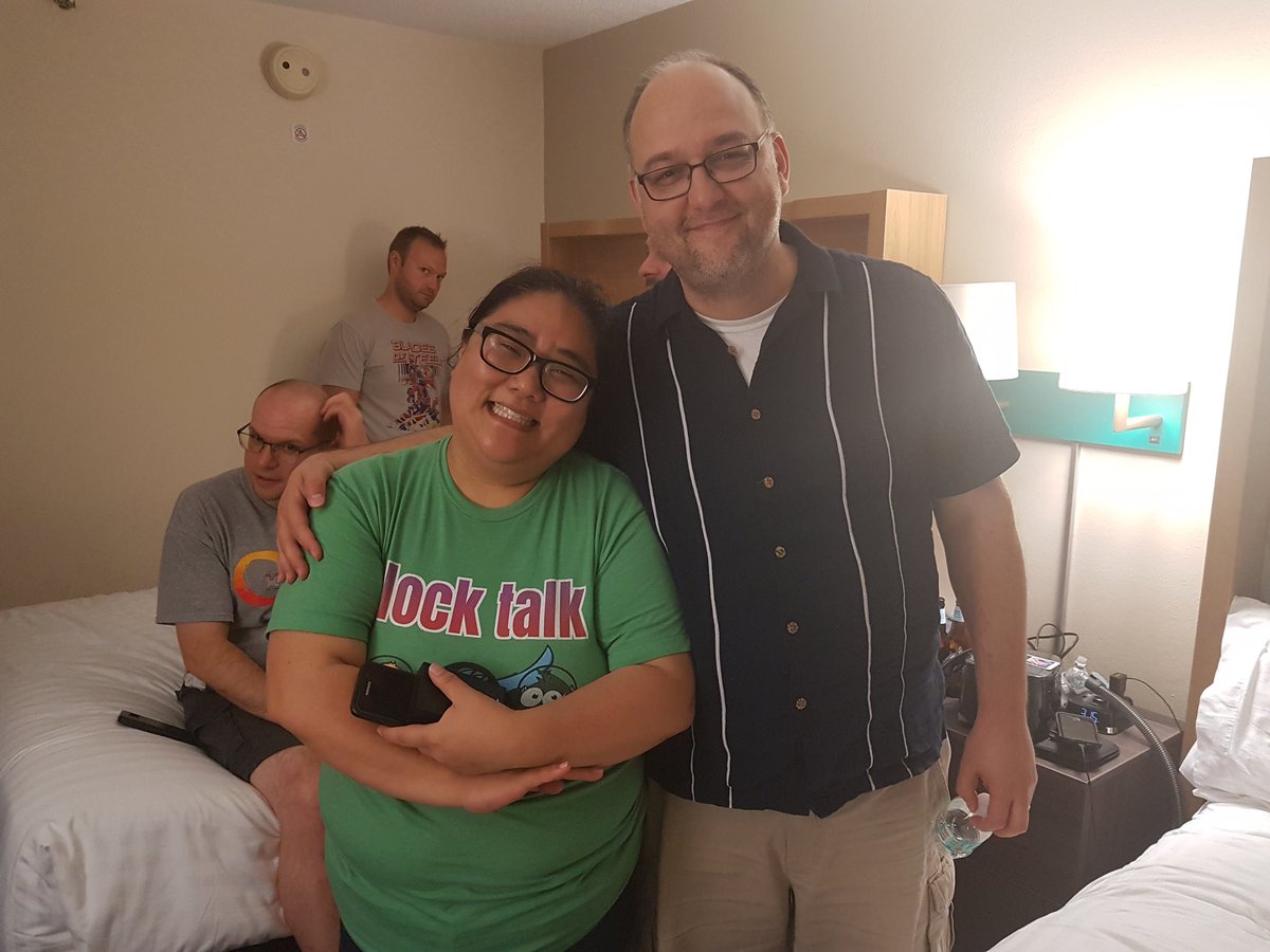 FlockofNerds's tweet photo. We don't want to leeeeave. #C3 #CCChicago #CCUnite @MightyQDawg @k_song @travplaysgames @Buried_On_Mars @Braselspective @itsRocketSauce @NintendoHodge @JRockGameRocker https://t.co/1hePqWhBOg